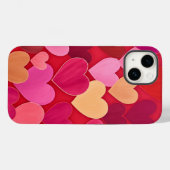 Valentijn Love Hearts Roze Rood Case-Mate iPhone Case (Achterkant (horizontaal))