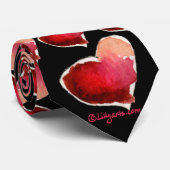 Valentijn Love Hearts Stropdas (Opgerold)