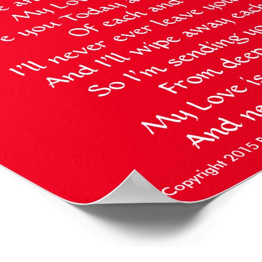 Valentijn Love Letter Poster (Hoek)