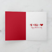 Valentijn Love Note in Red Envelope Card Kaart (Binnen)