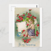 Valentijn Love Romantic  Briefkaart (Voorkant / Achterkant)