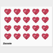 Valentijn maakt het Fragile Glitter ID300 van het  Hart Sticker (Vel)