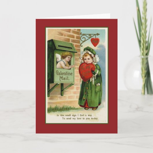 Valentijn Mail  Hart Kunst Feestdagen Kaart (Voorkant)