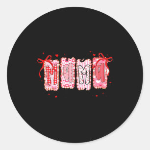Valentijn mama draagt haar shirt Coquette Valentij Ronde Sticker