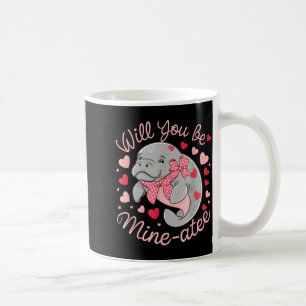 Valentijn Manatee Schattig Dier Hartjes Zal Jij De Koffiemok
