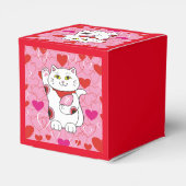 Valentijn Maneki Neko Lucky Cat Bedankdoosjes (Achterkant)