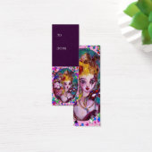 VALENTIJN MASKERADE EN CONFETTI, paars Mini Visitekaartjes (Bureau)