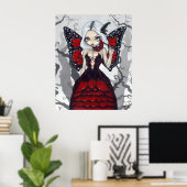 Valentijn Masquerade gothic fairy Art Print (Thuiskantoor)