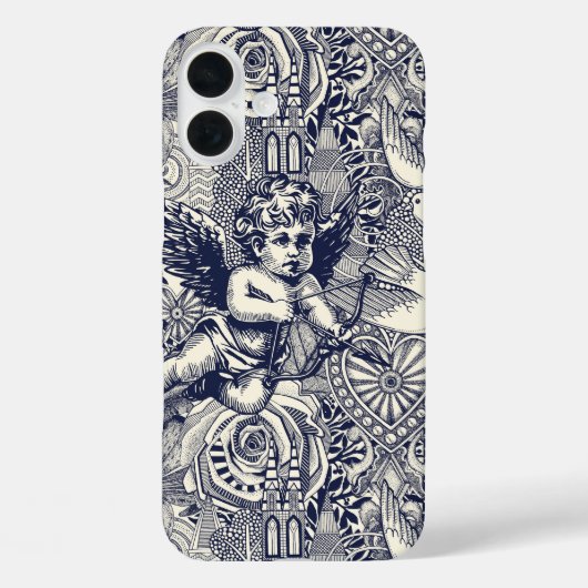 valentijn maximalisme marineblauwe parel Case-Mate iPhone case (Achterkant)