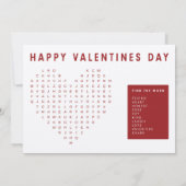 Valentijn Maze en Word-zoekkaart Bedankkaart (Achterkant)