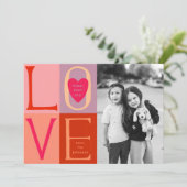 Valentijn met handschrift LOVE Letters Kaart (Staand voorkant)