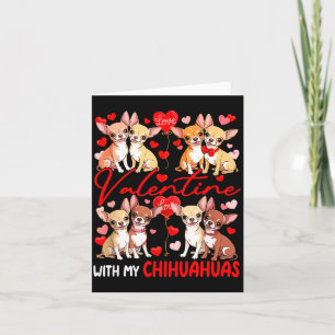 Valentijn met mijn Chihuahuas Koppel Honden Kostuu Kaart