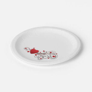 Valentijn met schuifwiel papieren bordje