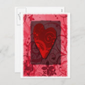 VALENTIJN MET WERVELINGEN & HART FEESTDAGENKAART (Voorkant / Achterkant)