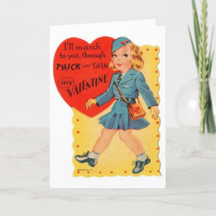 Valentijn - Militair - Ik zal naar U marcheren, Feestdagen Kaart