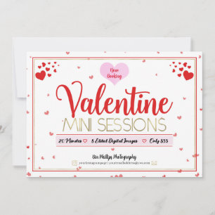 Valentijn Mini Sessies Fotografie Minis Flyer Kaart