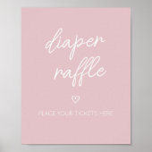 Valentijn minimalistische hartluier Raffle Poster (Voorkant)