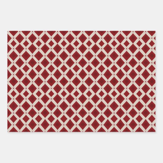 Valentijn Modern Argyle Patroon Set No2 Inpakpapier Vel (Voorkant 2)