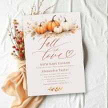 Valentijn moderne waterverf pompoen baby shower