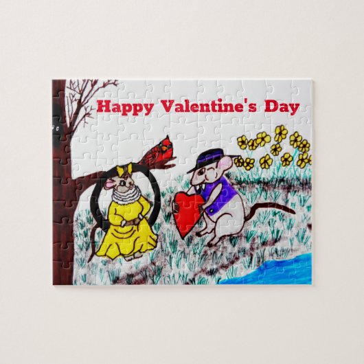 VALENTIJN MYRTLE MOUSE BE MINE LEGPUZZEL (Horizontaal)