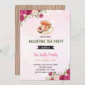 Valentijn namiddagthee Uitnodiging (Voorkant / Achterkant)
