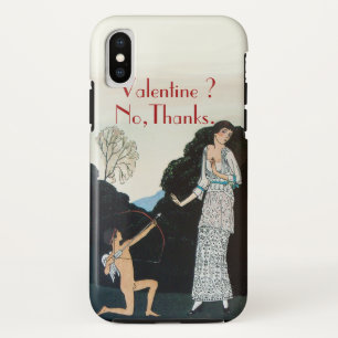 VALENTIJN ? NEE, BEDANKT /RETRO ANTI VALENTIJNSDAG iPhone XS HOESJE