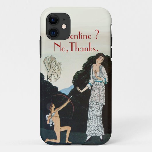 VALENTIJN ? NEE, BEDANKT /RETRO ANTI VALENTIJNSDAG Case-Mate iPhone CASE (Achterkant)