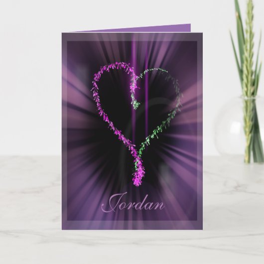 Valentijn Neon Feestdagen Kaart (Voorkant)