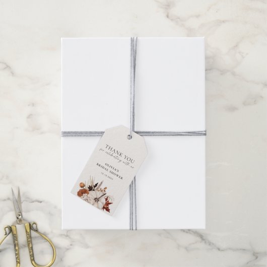 Valentijn Neutrale Pompoen Frame Welkom Cadeaulabel (Met Touw)