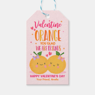 Valentijn Oranje U blij dat we vriendenklassruimte Cadeaulabel
