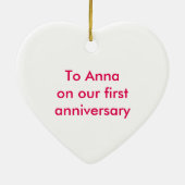 Valentijn Ornament: Met al mijn hart Keramisch Ornament (Achterkant)