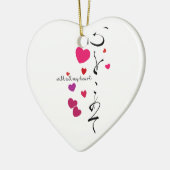 Valentijn Ornament: Met al mijn hart Keramisch Ornament (Links)