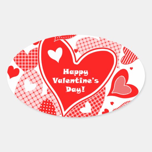 Valentijn Ovale Sticker (Voorkant)