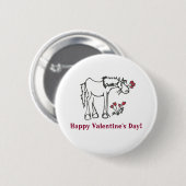 Valentijn Paarden Aangepaste berichttekst Button (Voorkant /achterkant)
