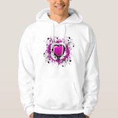 Valentijn Paarse Hart Hoodie (Voorkant)