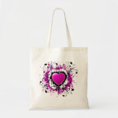 Valentijn Paarse Hart Tote Bag (Voorkant)