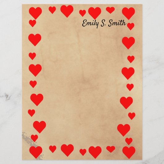  Valentijn - papier voor het schrijven van zgn. zg (Voorkant)