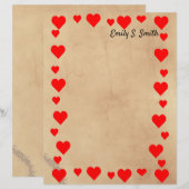 Valentijn - papier voor het schrijven van zgn. zg (Voorkant / Achterkant)