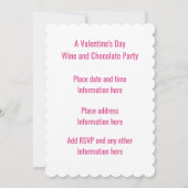 Valentijn Party Gepersonaliseerde Uitnodiging (Achterkant)