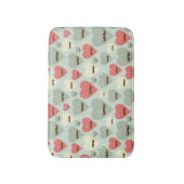 Valentijn patroon met hart en snor badmat (Voorkant Verticaal)