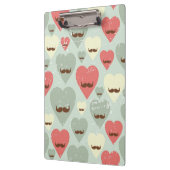 Valentijn patroon met hart en snor klembord (Links)