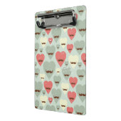 Valentijn patroon met hart en snor mini klembord (Angled2)