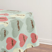 Valentijn patroon met hart en snor tafelkleed (Voorbeeld)