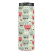 Valentijn patroon met hart en snor thermosbeker (Achterkant)