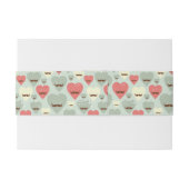 Valentijn patroon met hart en snor uitnodigingen wikkel (Achterkant Voorbeeld)