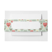 Valentijn patroon met hart en snor uitnodigingen wikkel (Voorkant Voorbeeld)