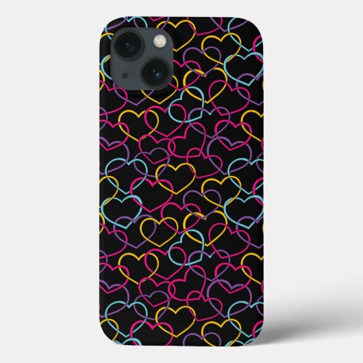 Valentijn Patroon met kleurenharten Case-Mate iPhone Case (Achterkant)