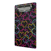 Valentijn Patroon met kleurenharten Mini Klembord (Angled2)