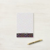Valentijn Patroon met kleurenharten Post-it® Notes (Op bureau)