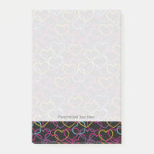 Valentijn Patroon met kleurenharten Post-it® Notes (Voorkant)